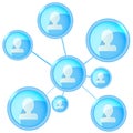 Connect people,social network circle.Vector Royalty Free Stock Photo