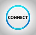 Connect Round Blue Push Button Royalty Free Stock Photo