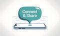 Connect & Share: Mobile Communication Royalty Free Stock Photo