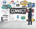 Connect Social Media Networking Communication Concept