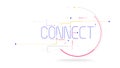 Connect text letter logo background