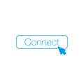 Connect WI-FI Wireles button with mouse cursor. Can be used for web, ui, apps, Stock Vector illustration isolated on white Royalty Free Stock Photo