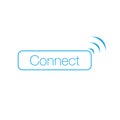 Connect WI-FI Wireles button with signal indicator rounded shape. Can be used for web, ui, apps, Stock Vector illustration Royalty Free Stock Photo