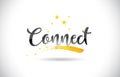 Connect Word Vector Text with Golden Stars Trail and Handwritten