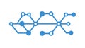 Connected Abstract Network Nodes, Digital Data Flow Structure, vector design Generative AI Royalty Free Stock Photo