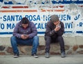 Connected yet apart: A moment at La Quiaca Bus Station Royalty Free Stock Photo