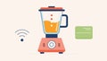 Connected Blender A versatile blender with a userfriendly panel and wireless indicators demonstrating its ability to Royalty Free Stock Photo