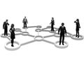 Connected business people in network Royalty Free Stock Photo