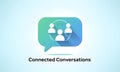 Connected Conversations Logo Royalty Free Stock Photo