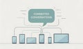 Connected Conversations: Multi-Device Communication Royalty Free Stock Photo