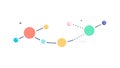 Connected Dots Network Data Abstract Vector, vector design Generative AI Royalty Free Stock Photo
