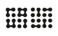 Connected dots signs. Innovation abstract flat symbol. Circles organic patterns. Metaball icon.