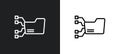 connected folder data outline icon in white and black colors. connected folder data flat vector icon from computer collection for