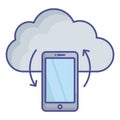 Connected folder Fill Vector icon which can easily modify or edit