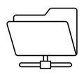 Connected folder Isolated Vector icon