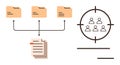 Folder Management and Target Audience Concept with Document Archiving and Connection Royalty Free Stock Photo