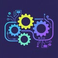 Connected Gears Technology Concept Royalty Free Stock Photo