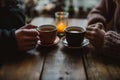 Connected Hearts: A Coffee Date on Wood Planks with Boba and Ool