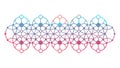 Connected Hexagon Pattern Abstract Vector Design for Networks, vector design Generative AI Royalty Free Stock Photo