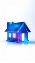 Connected Home Technology Concept with Digital Network and Data Visualization Royalty Free Stock Photo