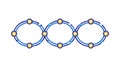 Connected Interlocking Rings Pattern, vector design Generative AI Royalty Free Stock Photo