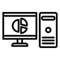 Connected laptop Isolated Vector Icon which can easily modify