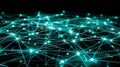 Connected Network Lines, Digital Web Connection Structure, Abstract Technology Background Royalty Free Stock Photo