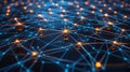 Connected Network Node Structure - Abstract Data Visualization, Futuristic Technology Concept Royalty Free Stock Photo