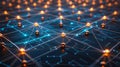 Connected Network Nodes: AI Neural Net, Blockchain Technology Concept, Metaverse Connection Royalty Free Stock Photo