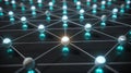 Connected Network Nodes Background, Futuristic Global Connection System, Abstract Data Structure Royalty Free Stock Photo