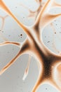 Connected Neural Networks Closeup View. Abstract Design of Interlinked Brain Structure. Data Flow Visualisation. Artificial Royalty Free Stock Photo