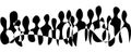 Connected People Silhouettes Abstract background. Creative Concept Idea of Diversity, Social group and contemporary Royalty Free Stock Photo