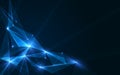 Connected polygons plexus vector background, digital data visualization. vector illustration