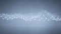Connected polygons white plexus background 3D render