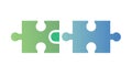Connected Puzzle Pieces Teamwork Solution Icon, vector design Generative AI Royalty Free Stock Photo