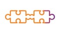 Connected Puzzle Pieces: Teamwork Solution, vector design Generative AI Royalty Free Stock Photo