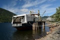 Mael vintage historical railway station . railway ferry service on Lake Tinn