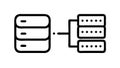 Connected Server Racks. Data Center, Network, Cloud Computing Infrastructure, vector design Generative AI Royalty Free Stock Photo