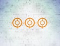 Connected Targets on a Digital Background Royalty Free Stock Photo