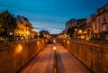 Connecticut Avenue at sunset, at Dupont Circle, in Washington, DC Royalty Free Stock Photo