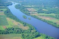 Connecticut farm and river Royalty Free Stock Photo