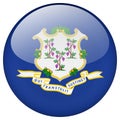 Connecticut flag button