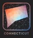 Connecticut map design. Royalty Free Stock Photo