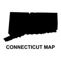 Connecticut map shape, united states of america. Flat concept icon symbol vector illustration
