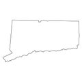 Connecticut map shape, united states of america. Flat concept icon symbol vector illustration