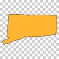 Connecticut map shape, united states of america. Flat concept icon symbol vector illustration