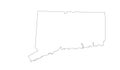 Connecticut map - southernmost state in the New England region of the United States