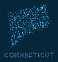 Connecticut network map. Royalty Free Stock Photo