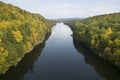 Connecticut River and autumn color on the Mohawk Trail of western Massachusetts, New England