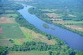 Connecticut river and farm Royalty Free Stock Photo